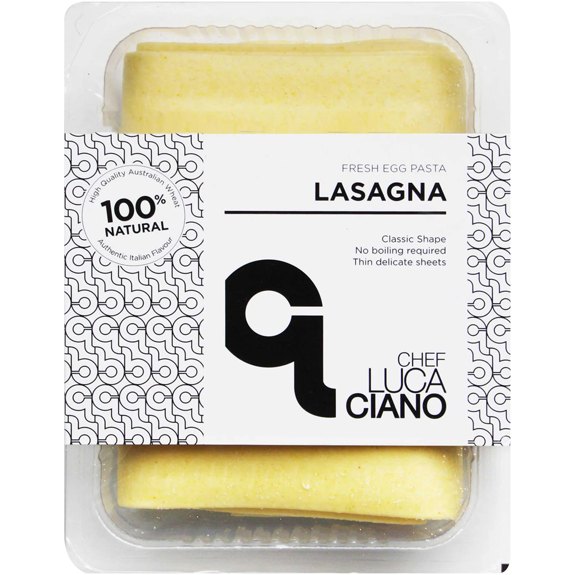 Luca Ciano Fresh Egg Pasta Lasagna Sheets 375g