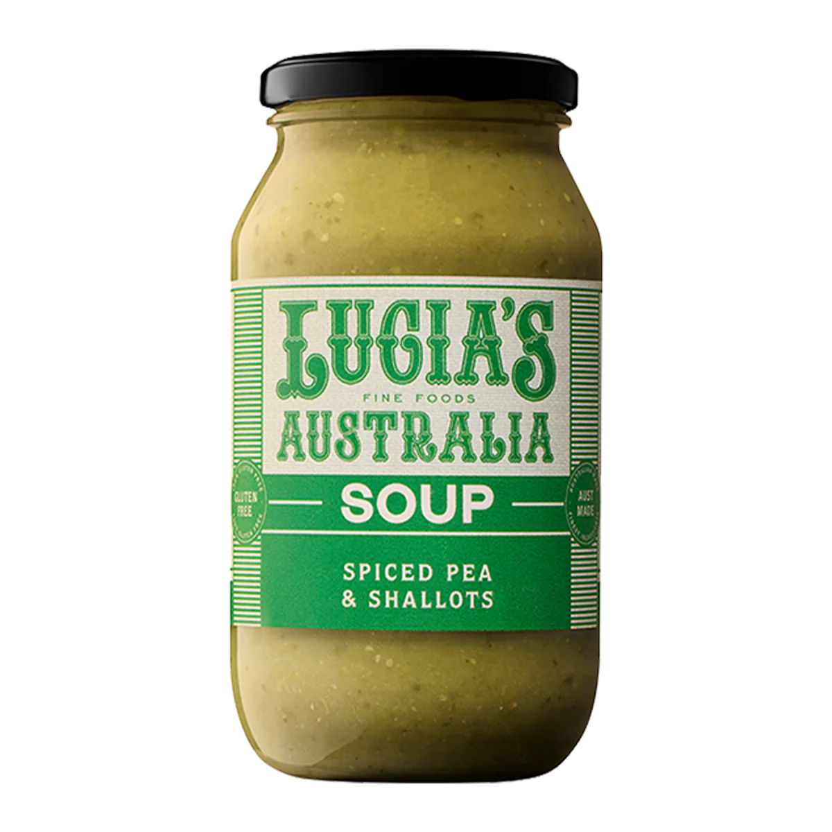 Lucia's Spiced Pea & Shallots with Coriander & Mint Soup 500g