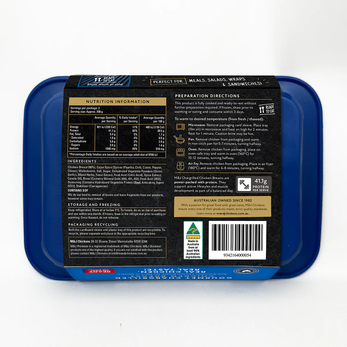 M&J Char Grilled Chicken Cajun 400g - Image 2
