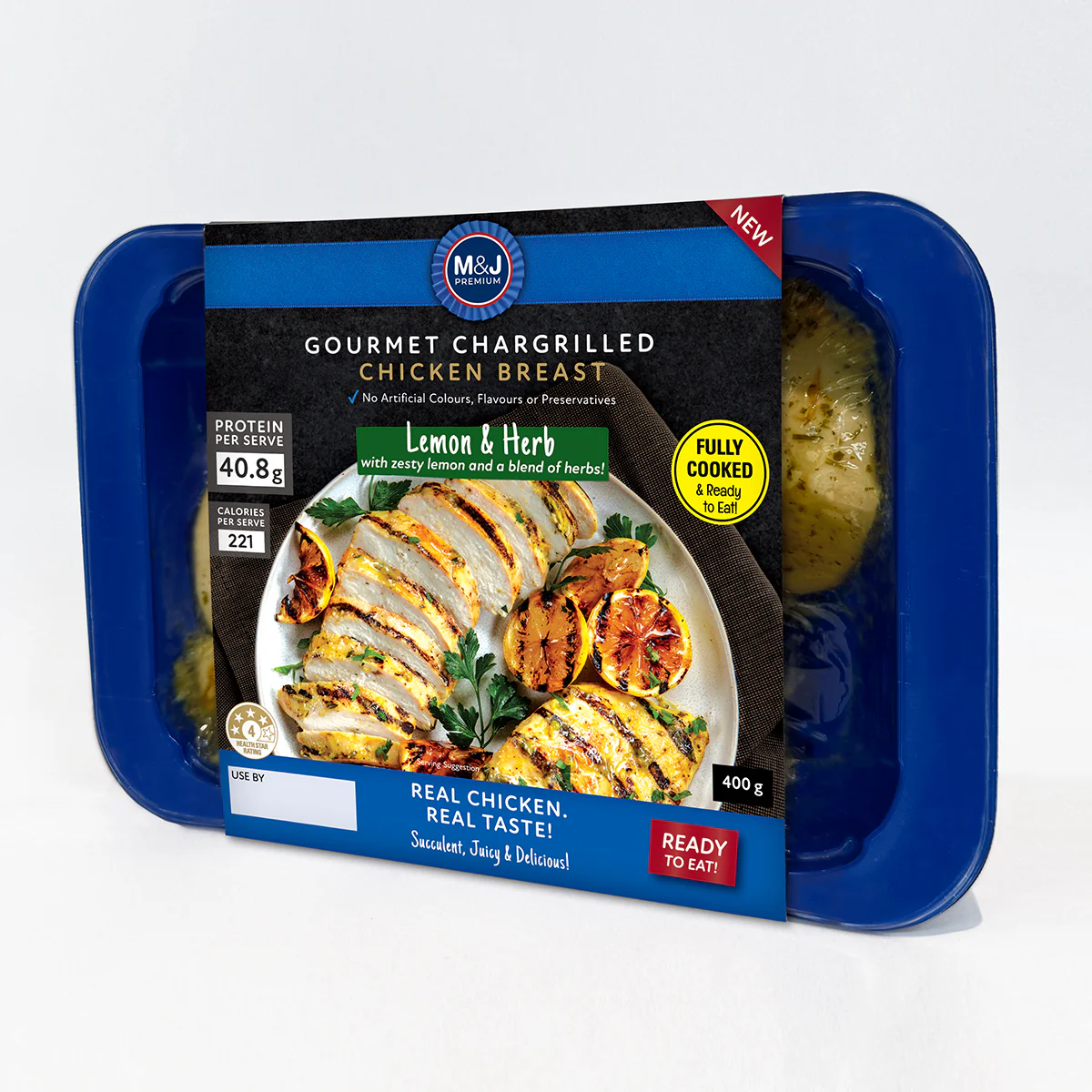M&J Char Grilled Chicken Lemon & Herb 400g - Image 2