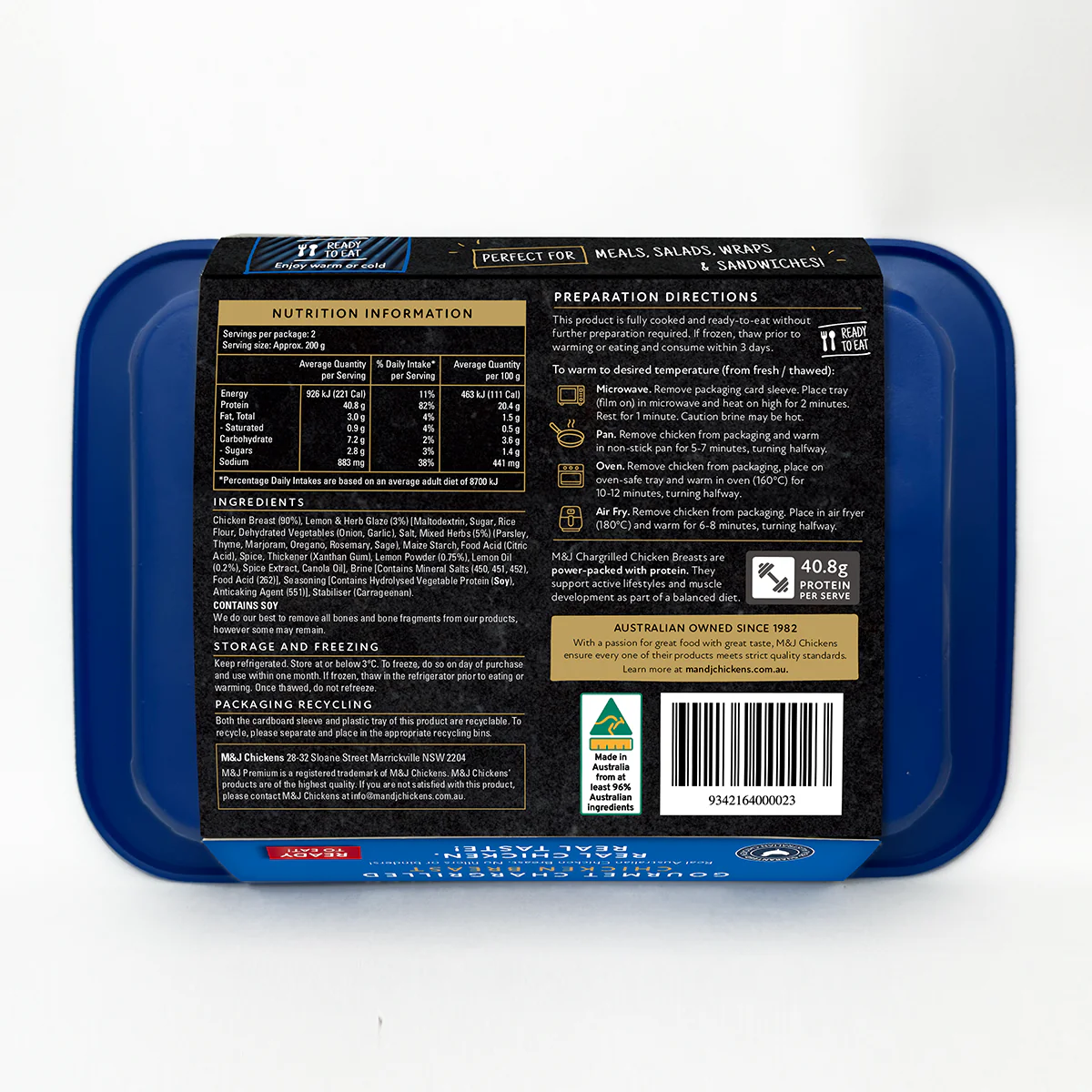 M&J Char Grilled Chicken Lemon & Herb 400g - Image 3