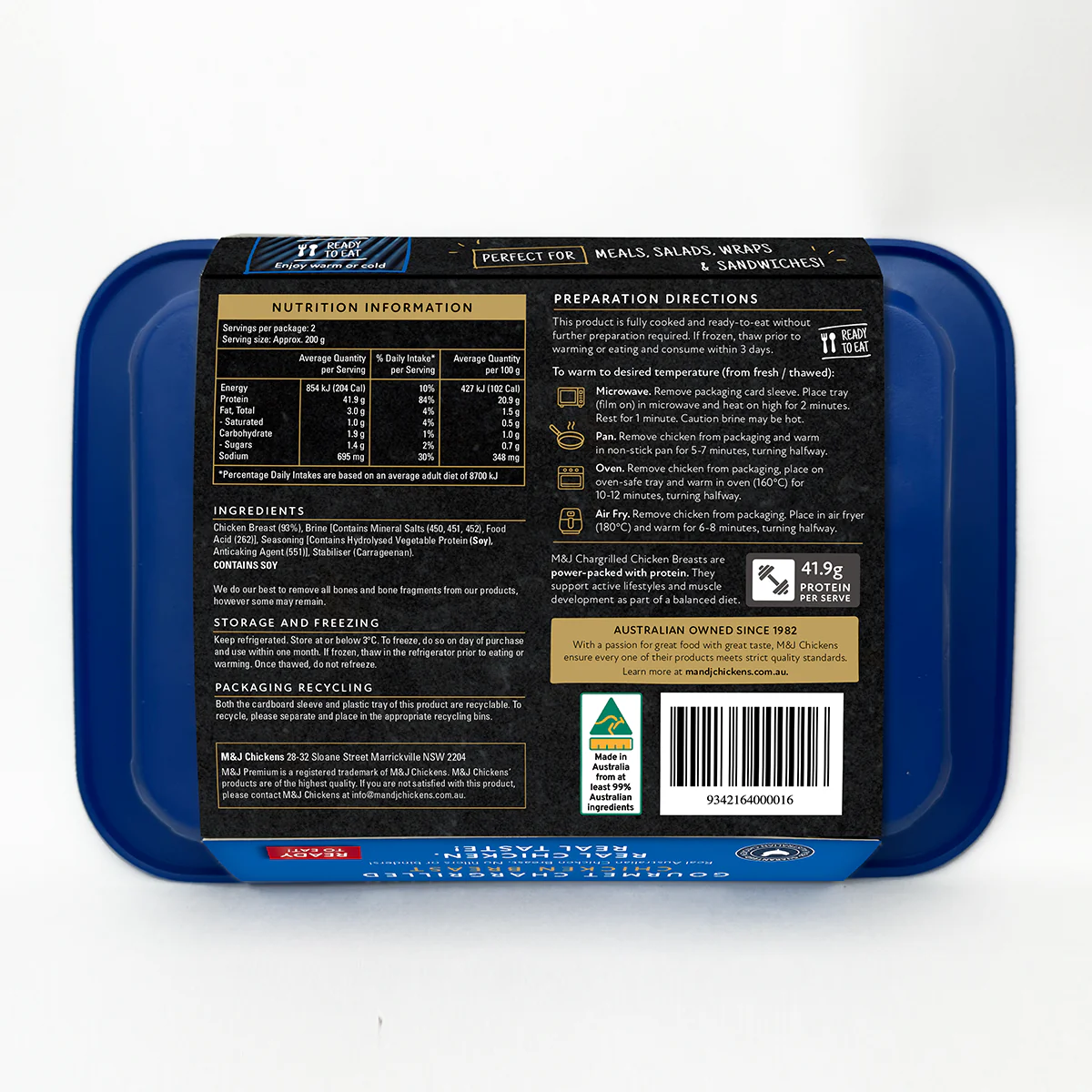 M&J Char Grilled Chicken Lightly Seasoned 400g - Image 2