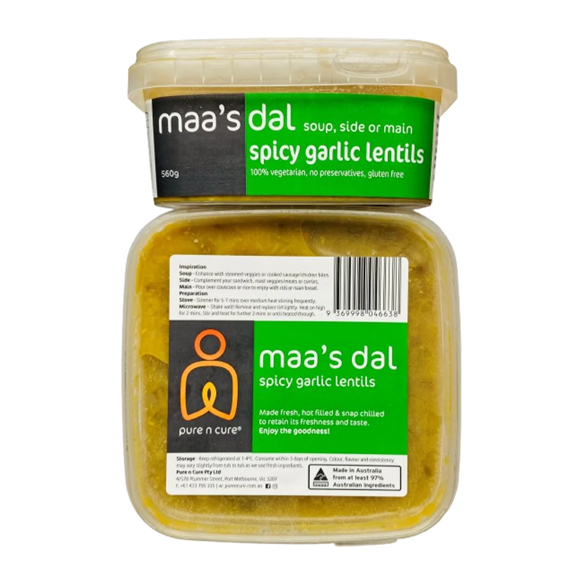 Maa's Dal Spicy Garlic Lentils 560g