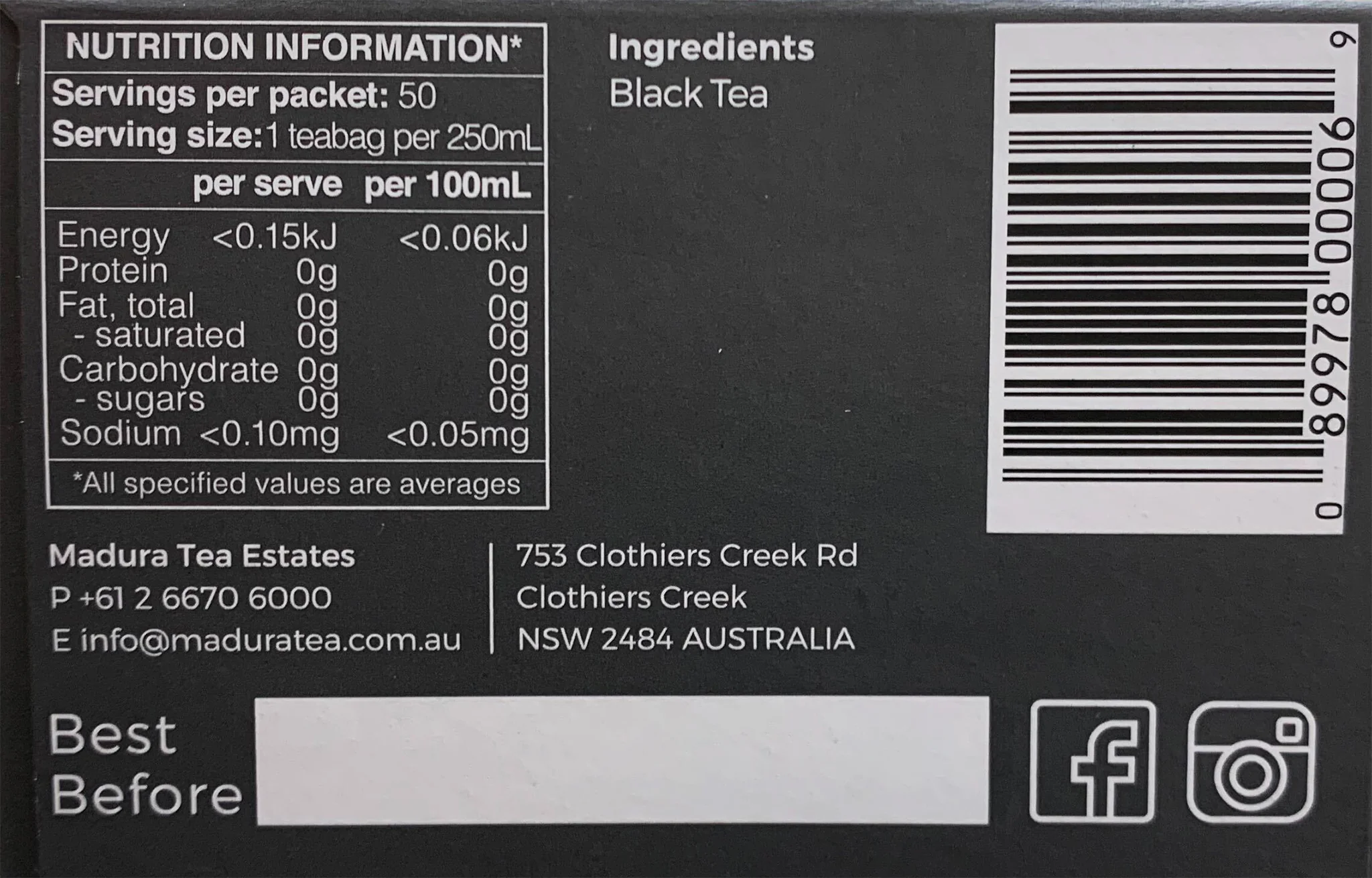 Madura English Breakfast Teabags x50 100g - Image 2