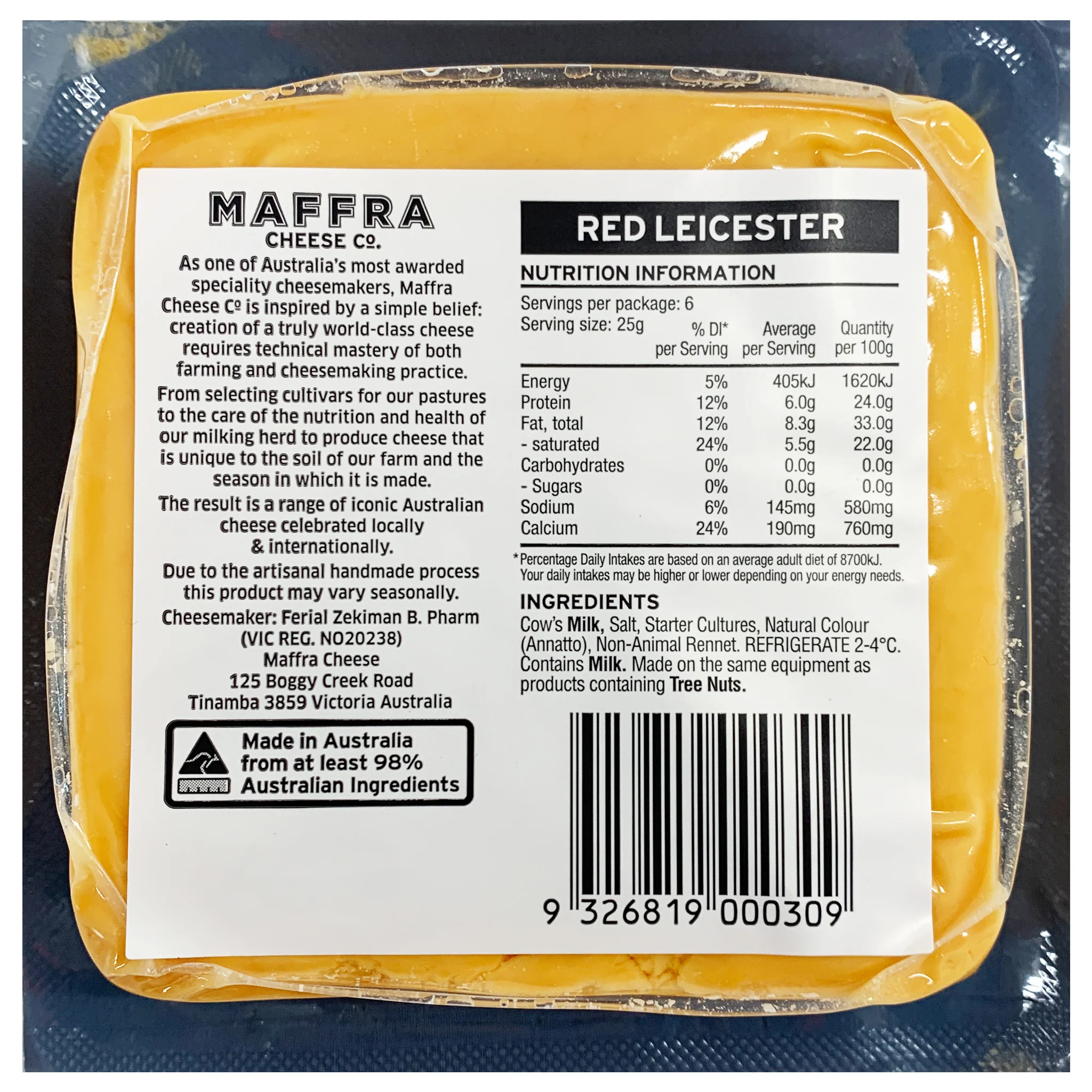 Maffra Red Leicester 150g - Image 2