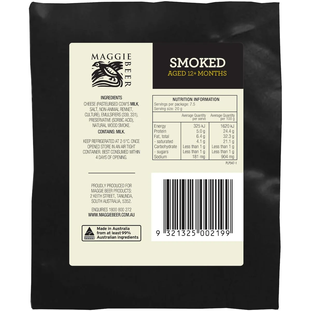 Maggie Beer Club Smoked Cheddar Cheese 150g - Image 2