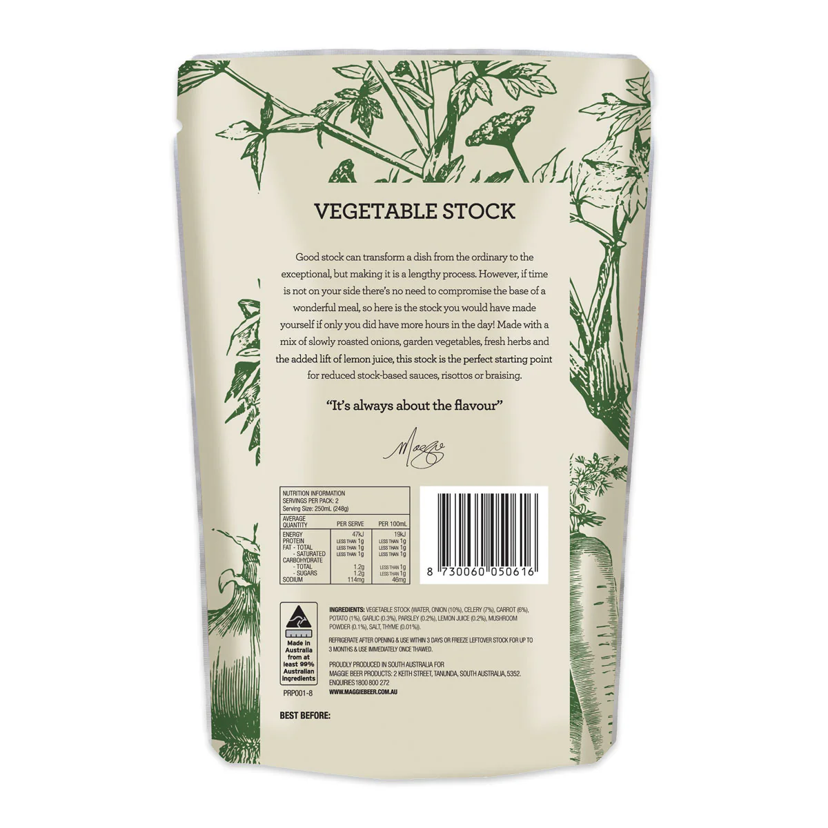 Maggie Beer Vegetable Stock 500ml - Image 2