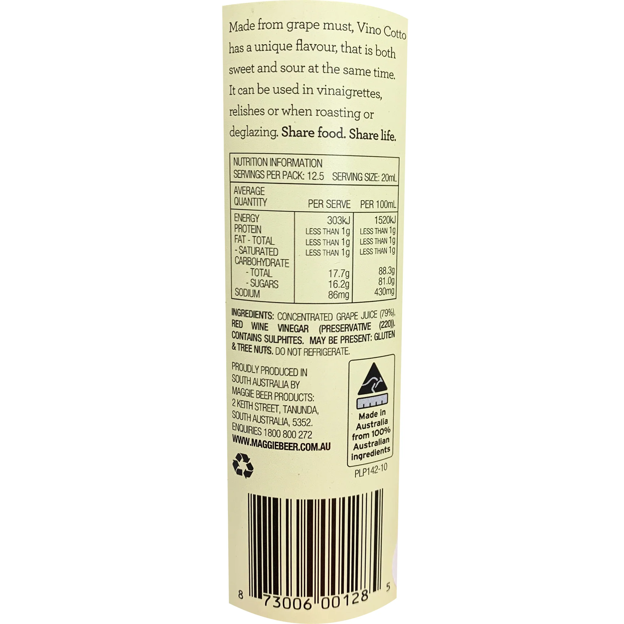 Maggie Beer Vino Cotto 250ml - Image 2