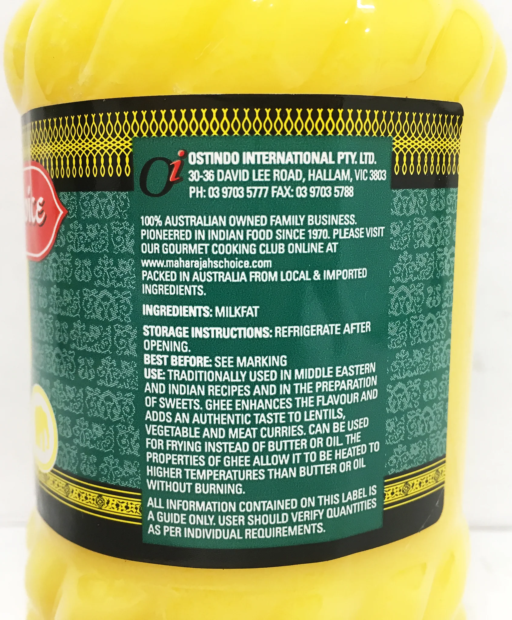 Maharajahs Choice Pure Ghee 220g - Image 3