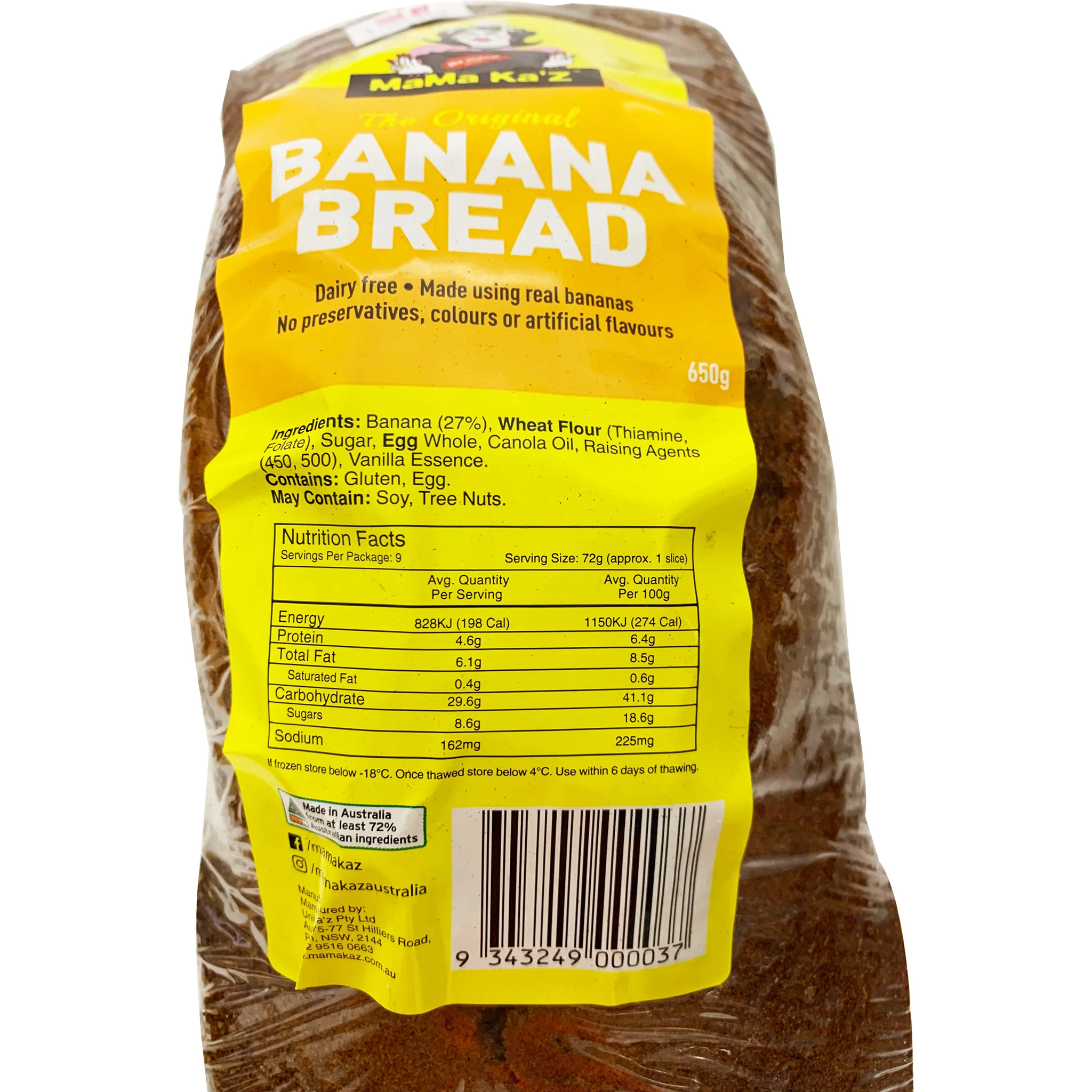 Mama Kaz Banana Bread 650g - Image 2