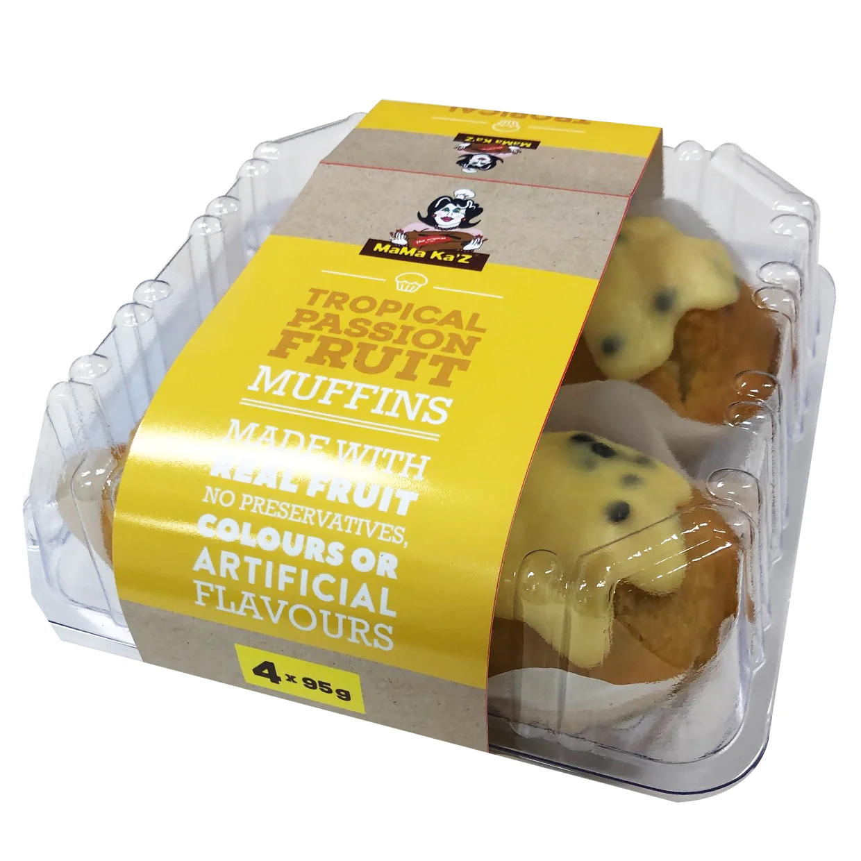 MamaKaz Bread Muffins Tropical Passionfruit x4 380g - Image 4