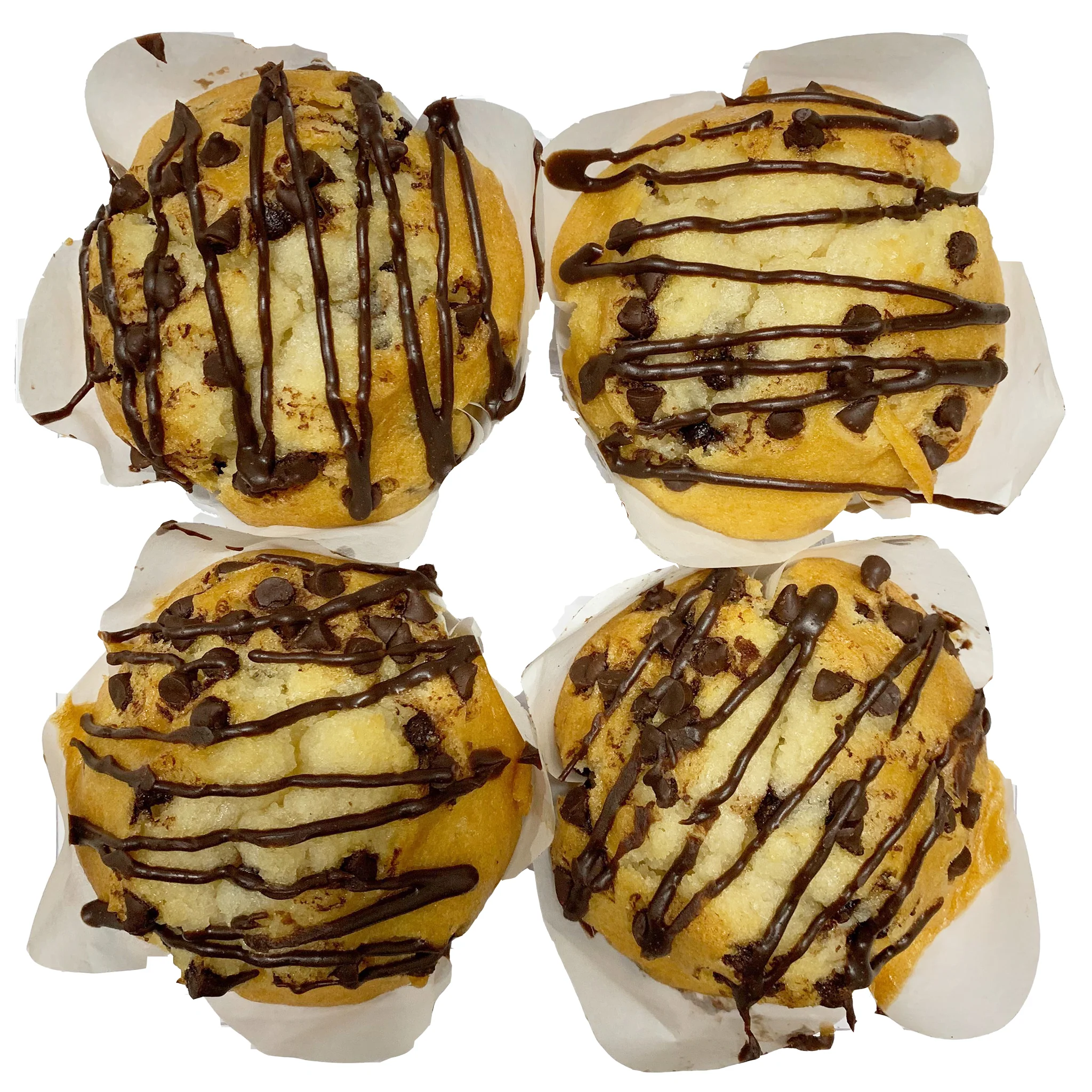 MamaKaz Bread Muffins Vanilla Choc Chip x4 380g - Image 2