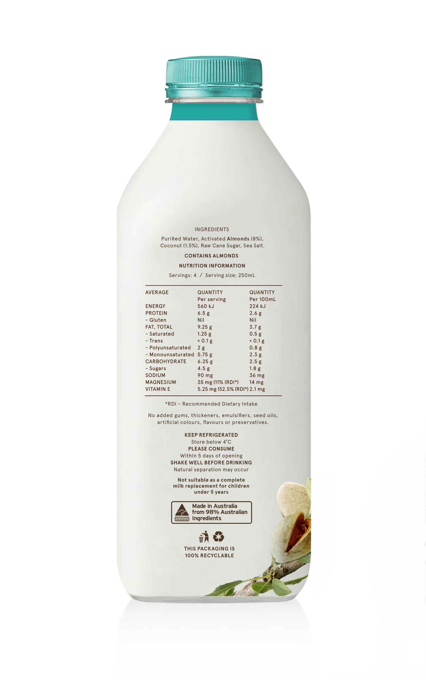Mandole Orchard Almond Milk Coconut 1L - Image 4