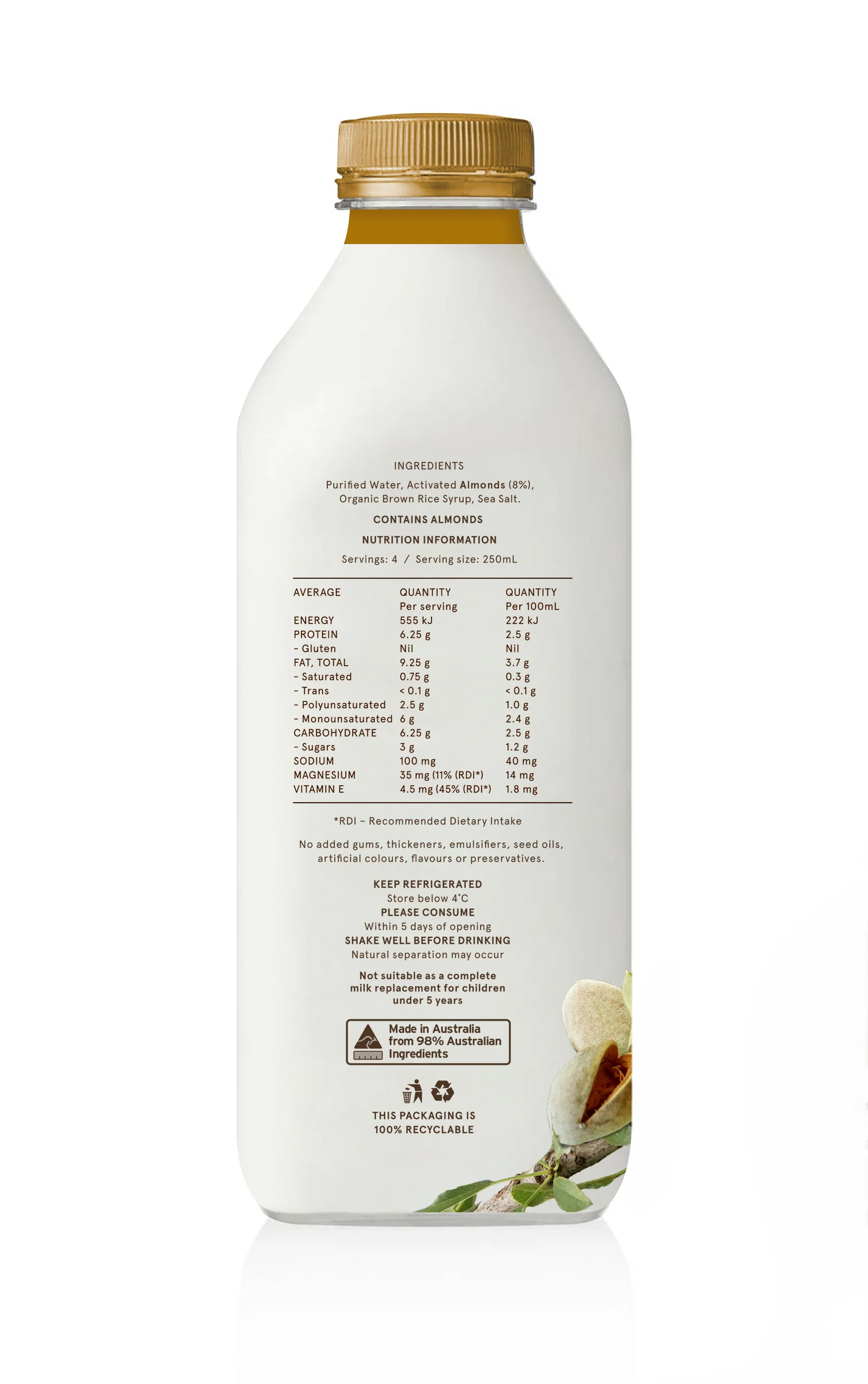 Mandole Orchard Almond Milk Original 1L - Image 4