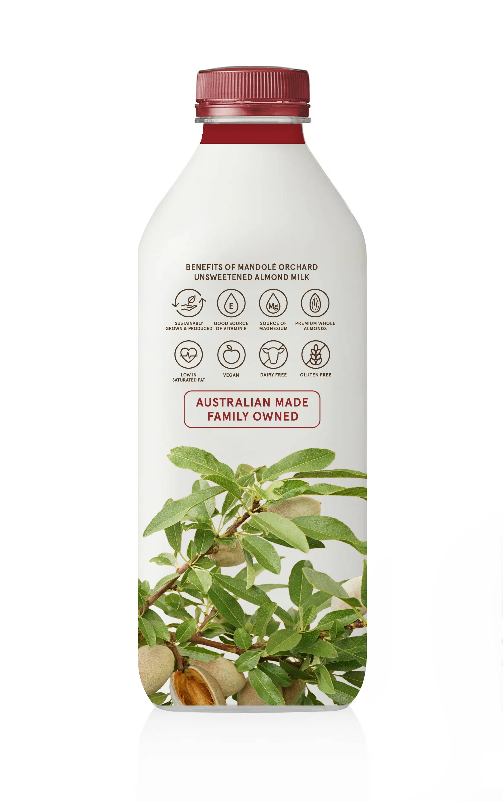 Mandole Orchard Almond Milk Unsweetened 1L - Image 3