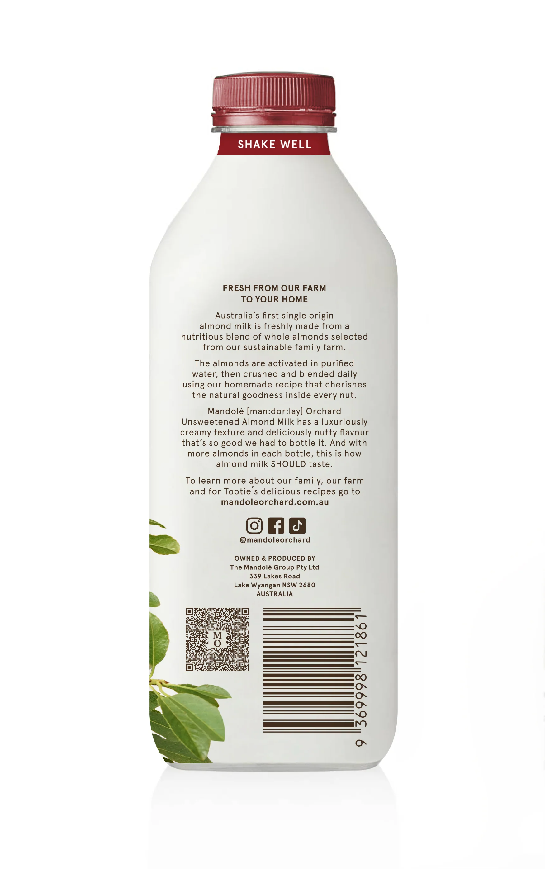 Mandole Orchard Almond Milk Unsweetened 1L - Image 4