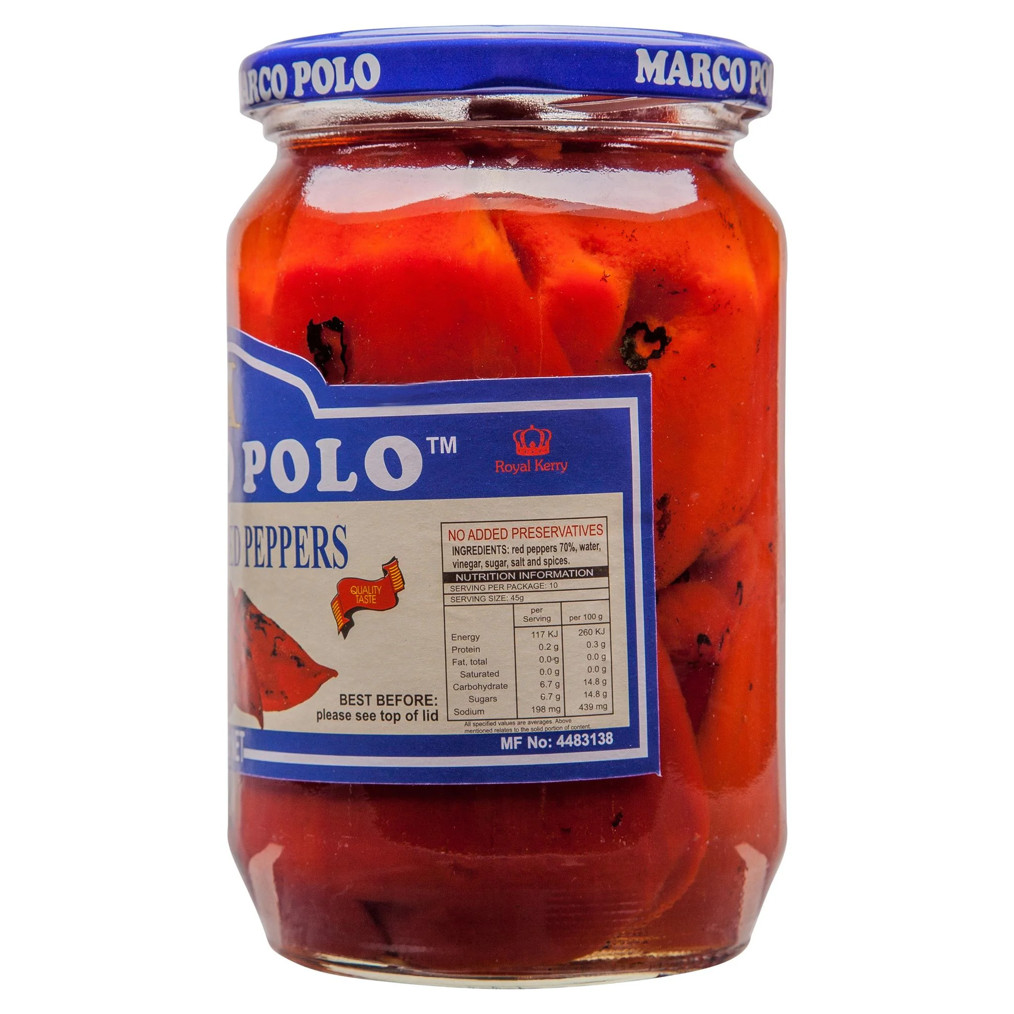 Marco Polo Roasted Red Peppers 670g - Image 2