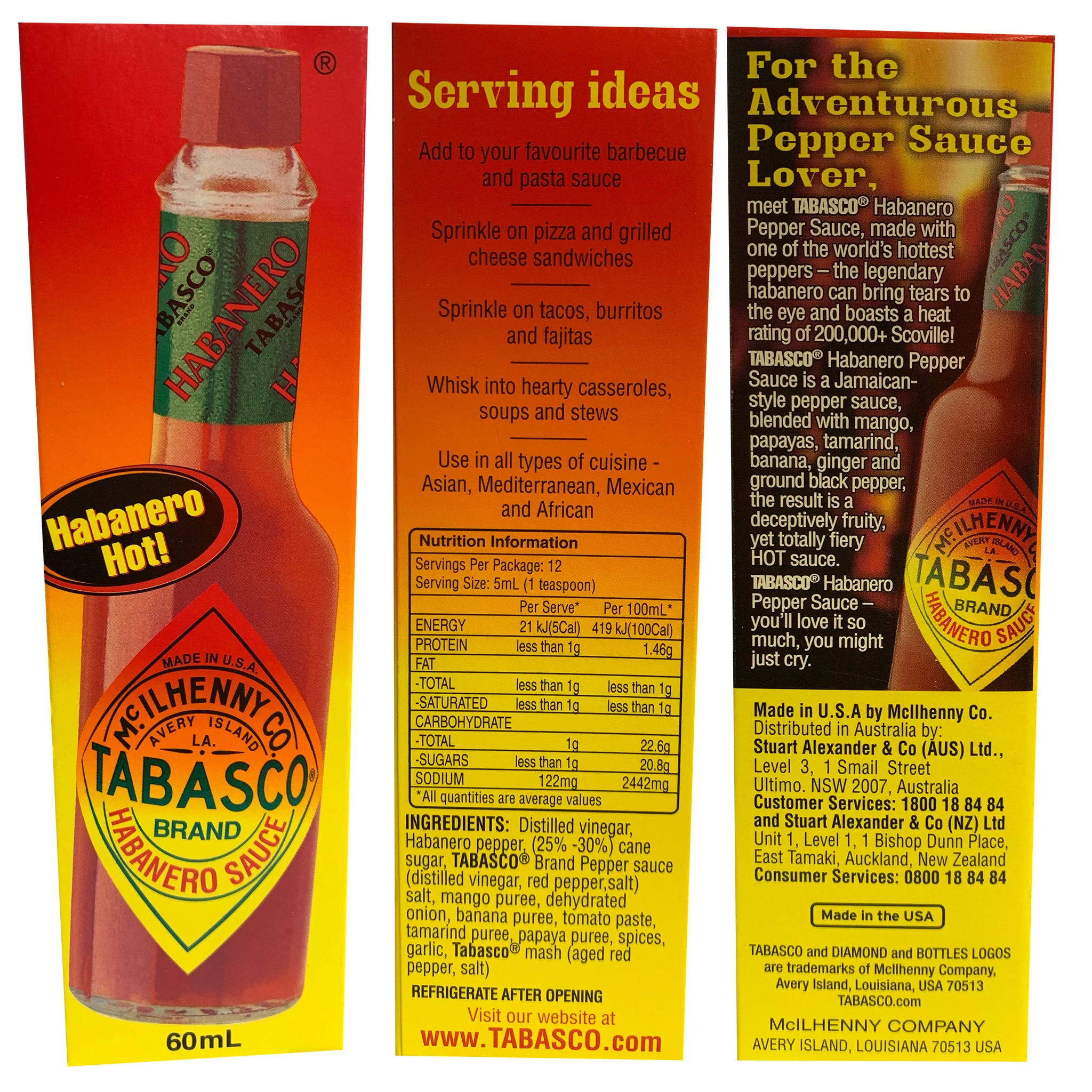 Mcilhenny Tabasco Habanero Sauce 60ml - Image 2