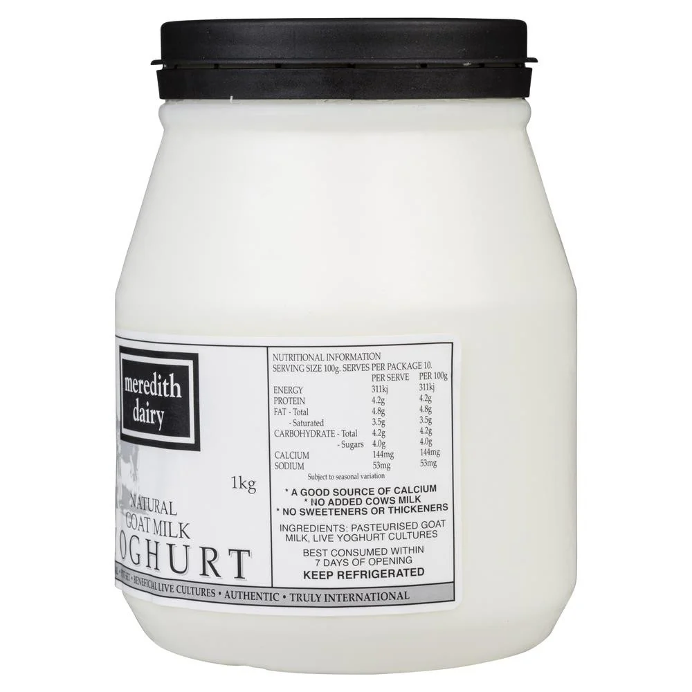 Meredith Dairy Natural Goat Milk Yoghurt Probiotic 1kg - Image 2