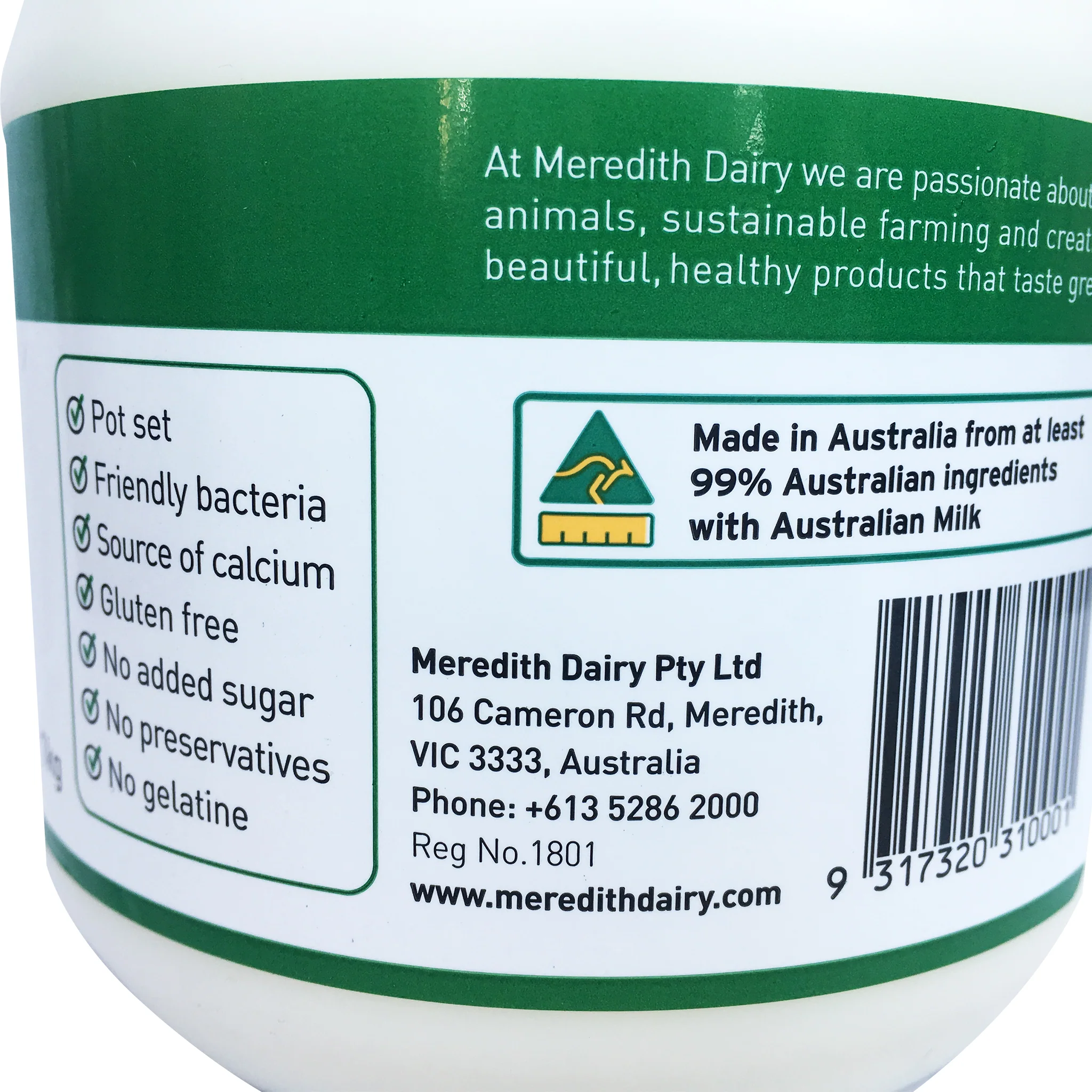 Meredith Dairy Natural Sheep Milk Yoghurt Probiotic 1kg - Image 3