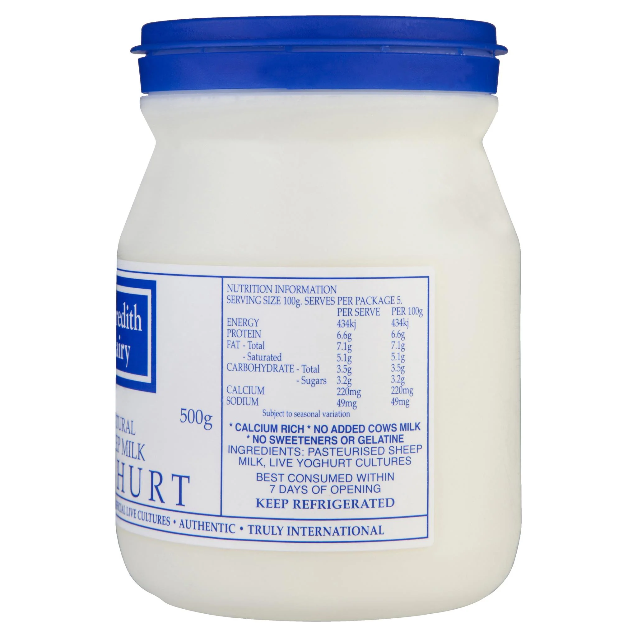 Meredith Dairy Natural Sheep Milk Yoghurt Traditional Greek Yoghurt 500g - Image 3