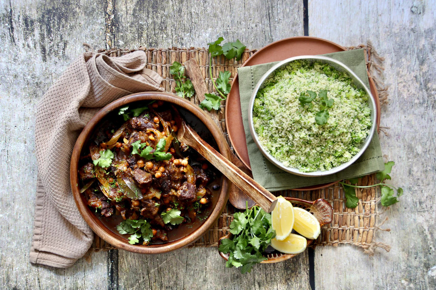 Middle Eastern Braised Beef Cheeks - with Broccoli and Lemon Couscous - Image 2