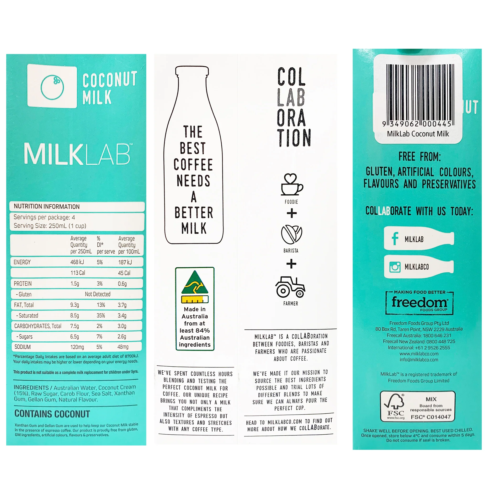 MilkLab Coconut Milk 1L - Image 3