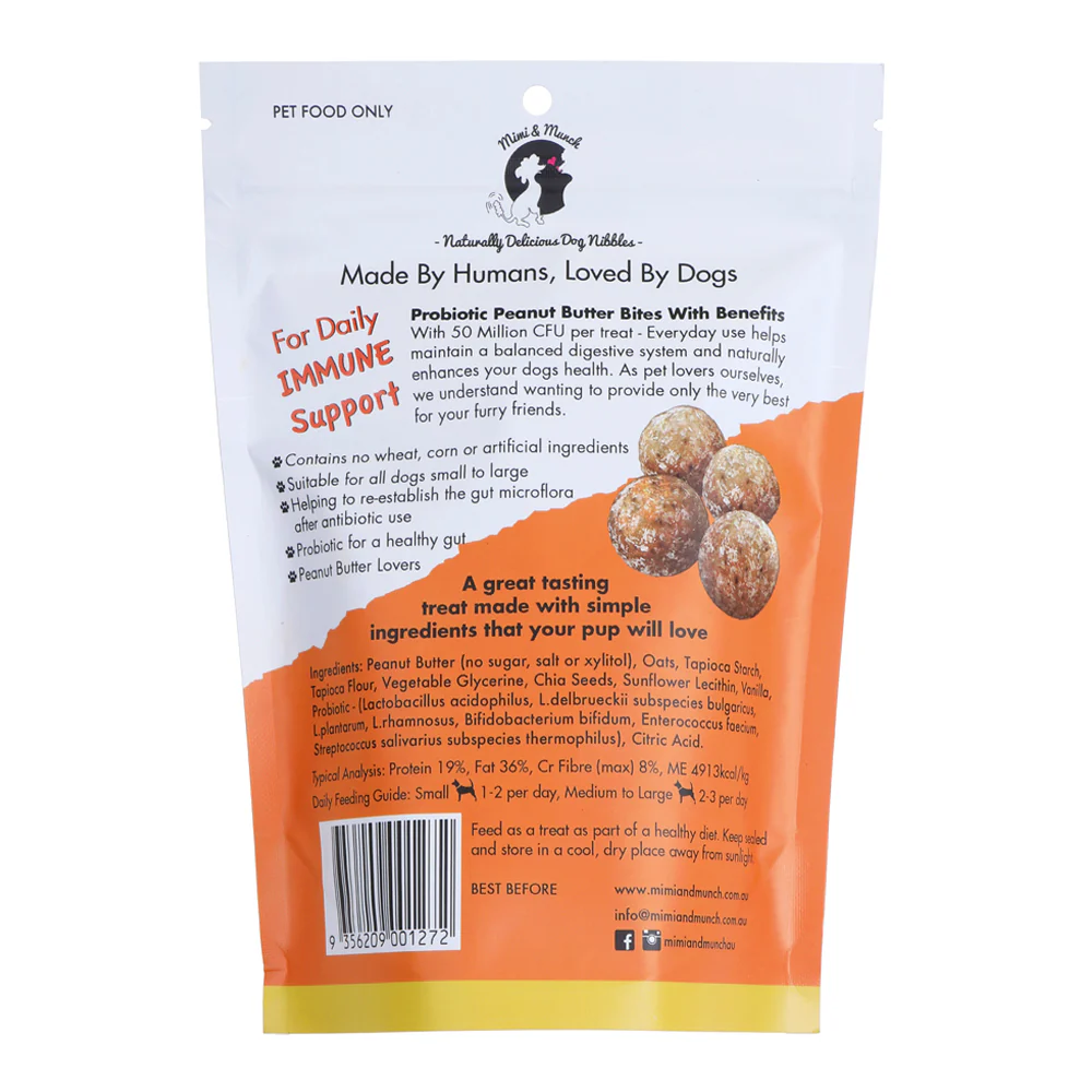 Mimi & Munch Probiotic Peanut Butter Bites 150g - Image 2