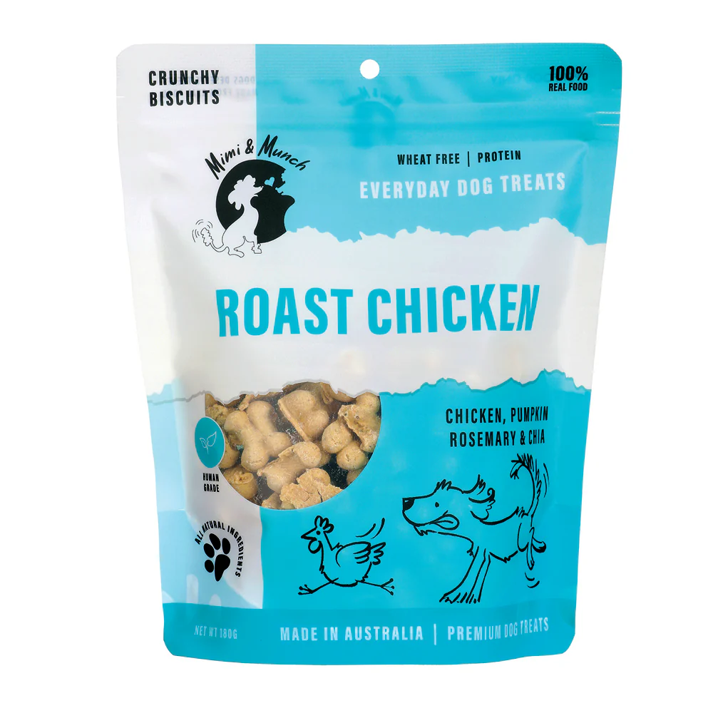 Mimi & Munch Roast Chicken Natural Dog Treats 180g