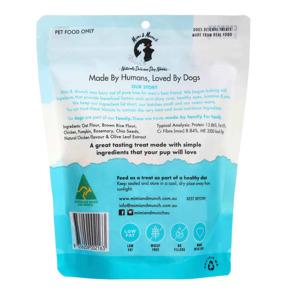 Mimi & Munch Roast Chicken Natural Dog Treats 180g - Image 2