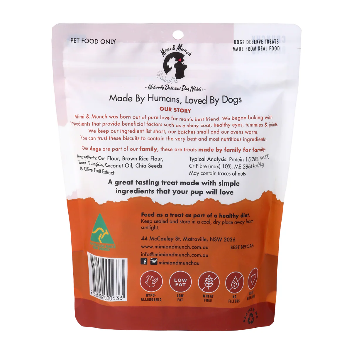 Mimi & Munch Roast Beefy Burger Dog Treats 180g - Image 2