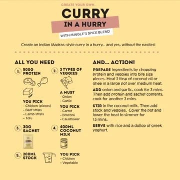 Mingle Curry in a Hurry Seasoning 30g - Image 3