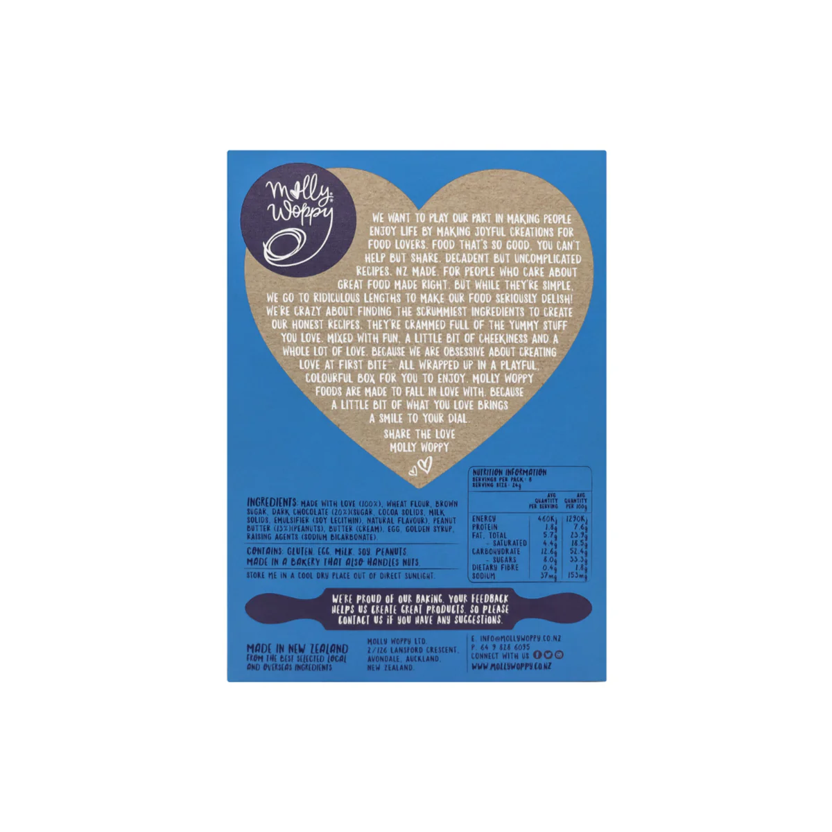 Molly Woppy Artisan Cookies Peanut Butter Choc Chunk 185g - Image 2