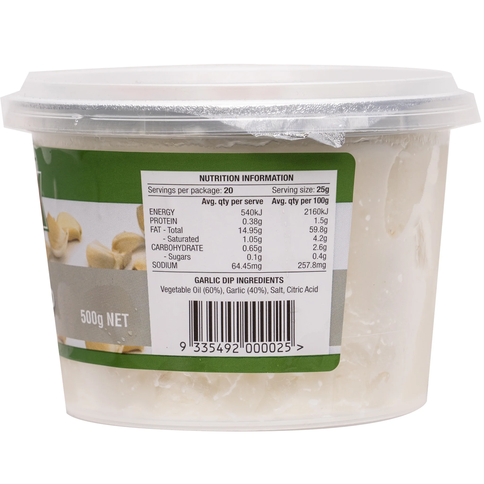 Monjay Mezza Garlic Dip 500g - Image 2