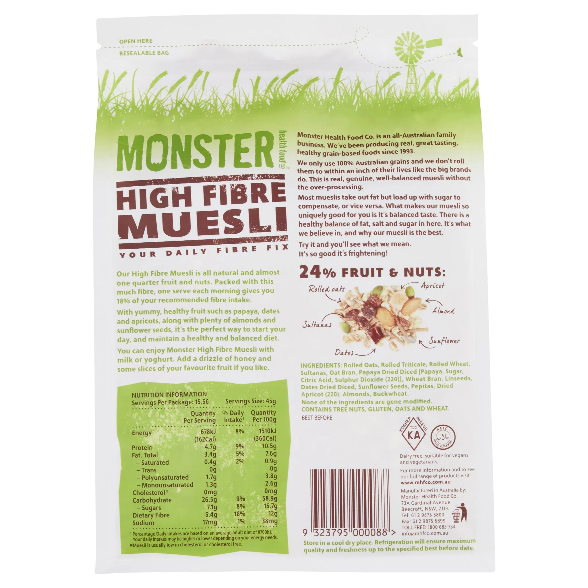 Monster High Fibre Muesli 700g - Image 2