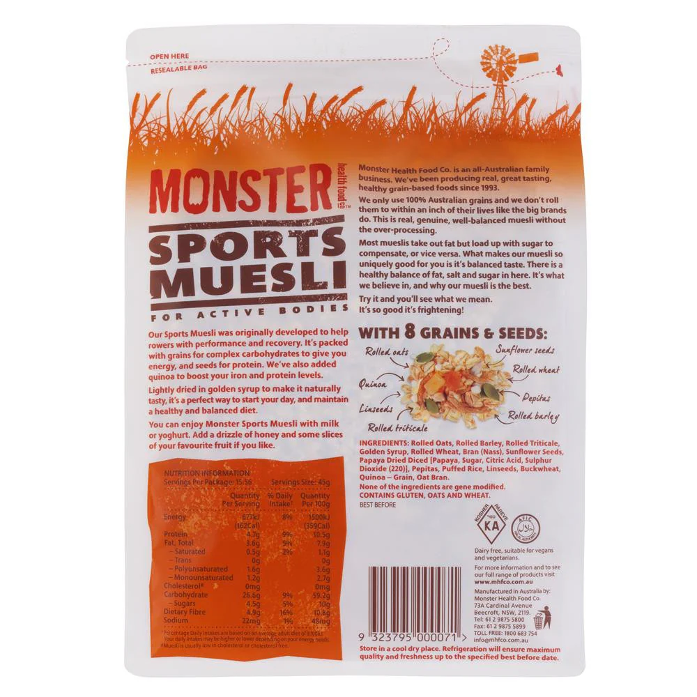 Monster Sports Muesli 700g - Image 2