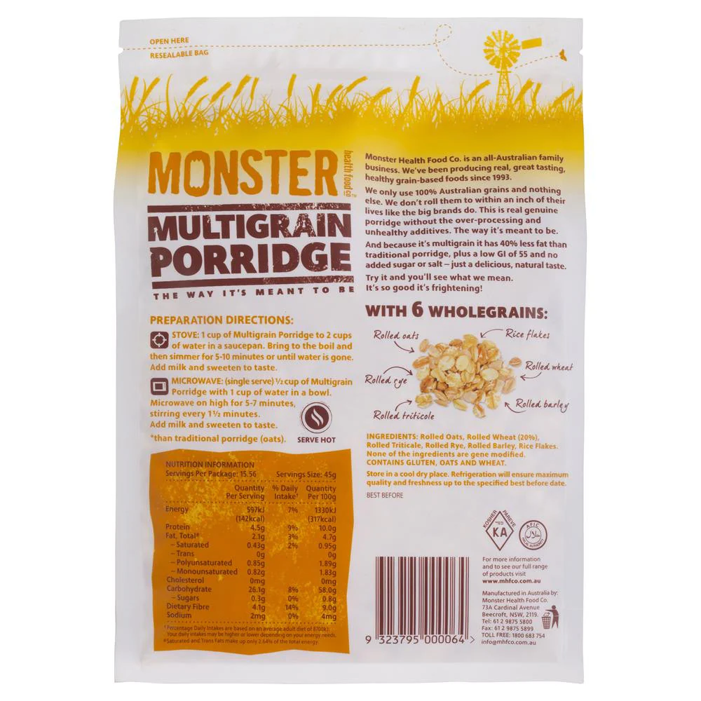 Monster Multigrain Porridge 700g - Image 2