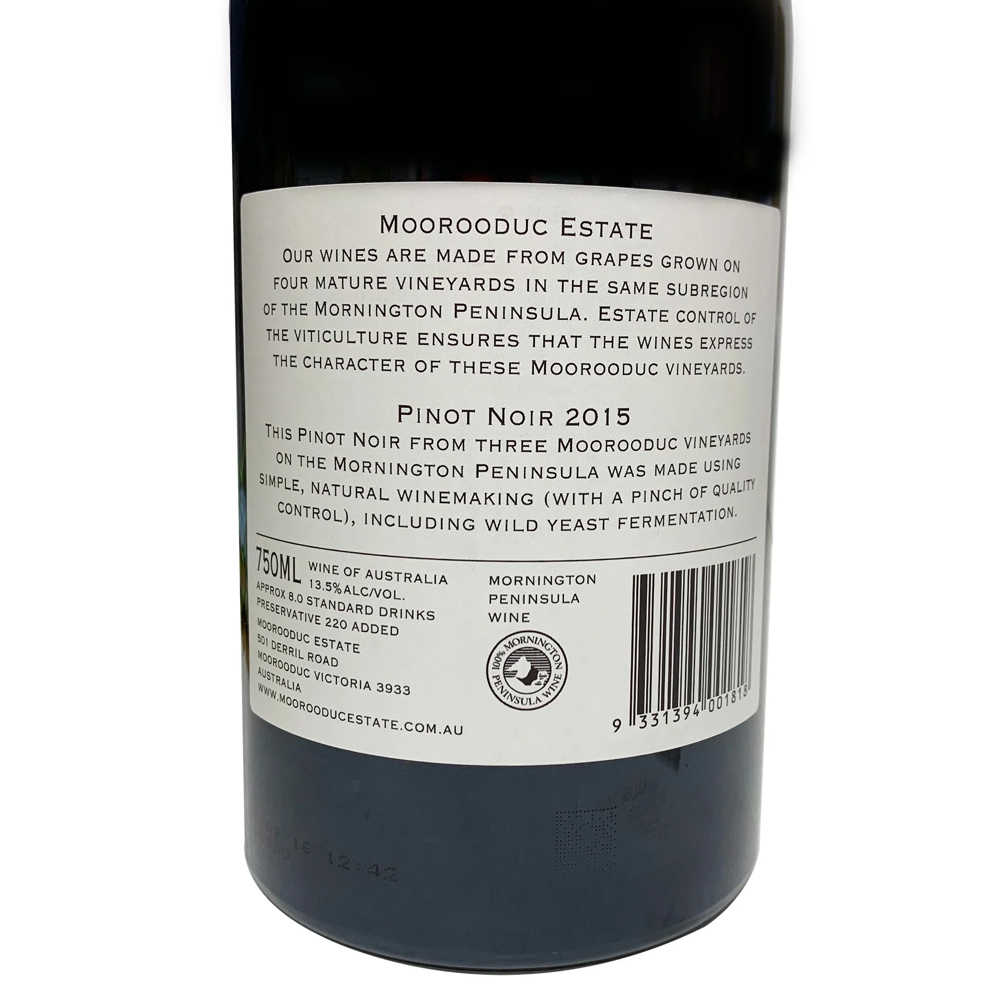 Moorooduc Estate Pinot Noir Mornington Peninsula VIC 750ml - Image 2