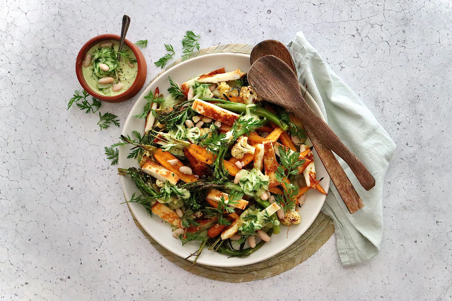 Moroccan Roasted Vegetables - with Halloumi and Cannellini Bean Puree - Image 2