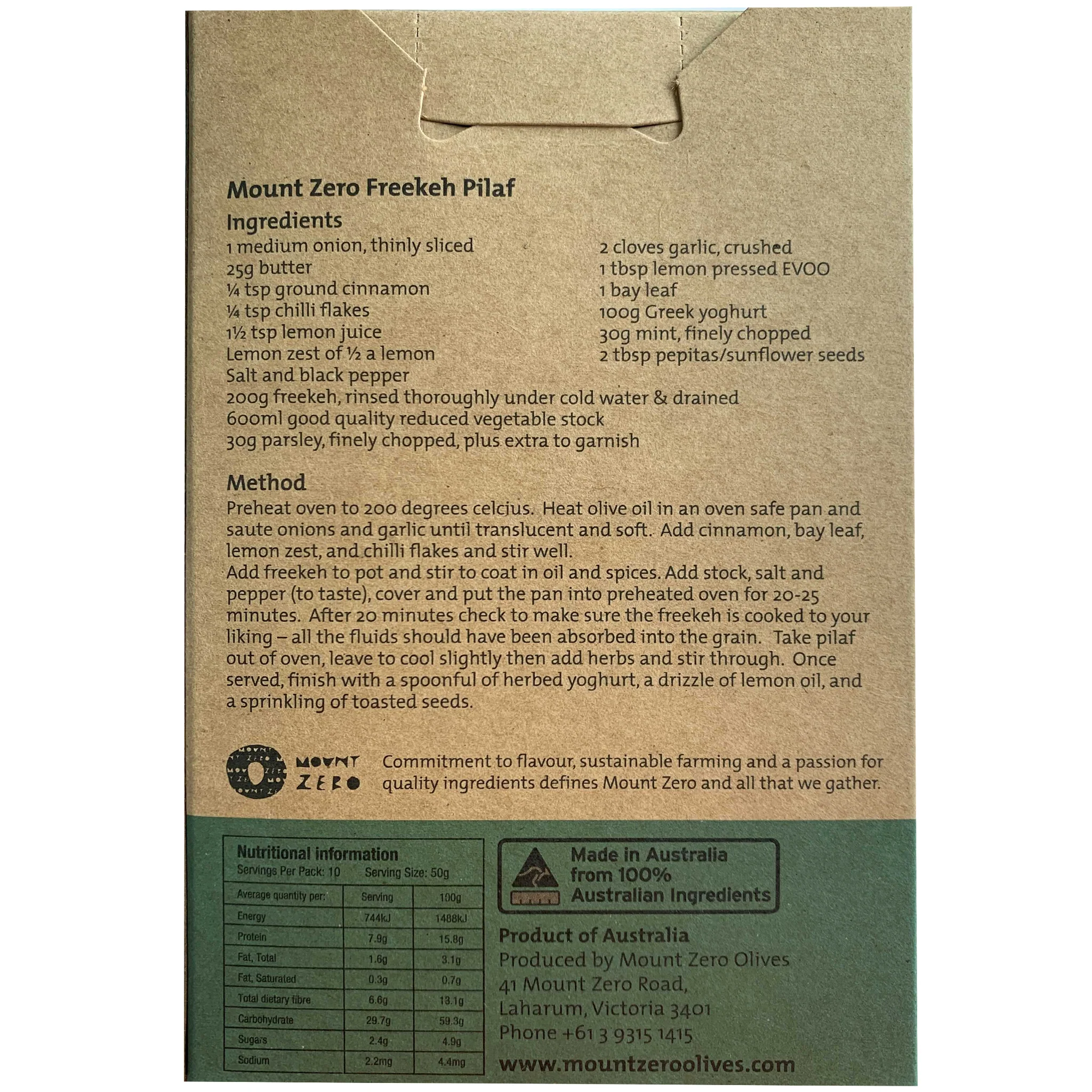 Mount Zero Cracked Freekeh 500g - Image 2