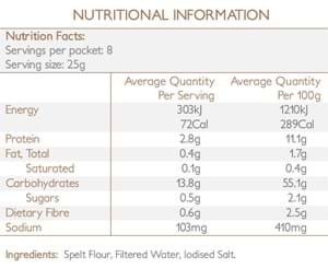 Mountain Bread Spelt Wraps x8 200g - Image 2