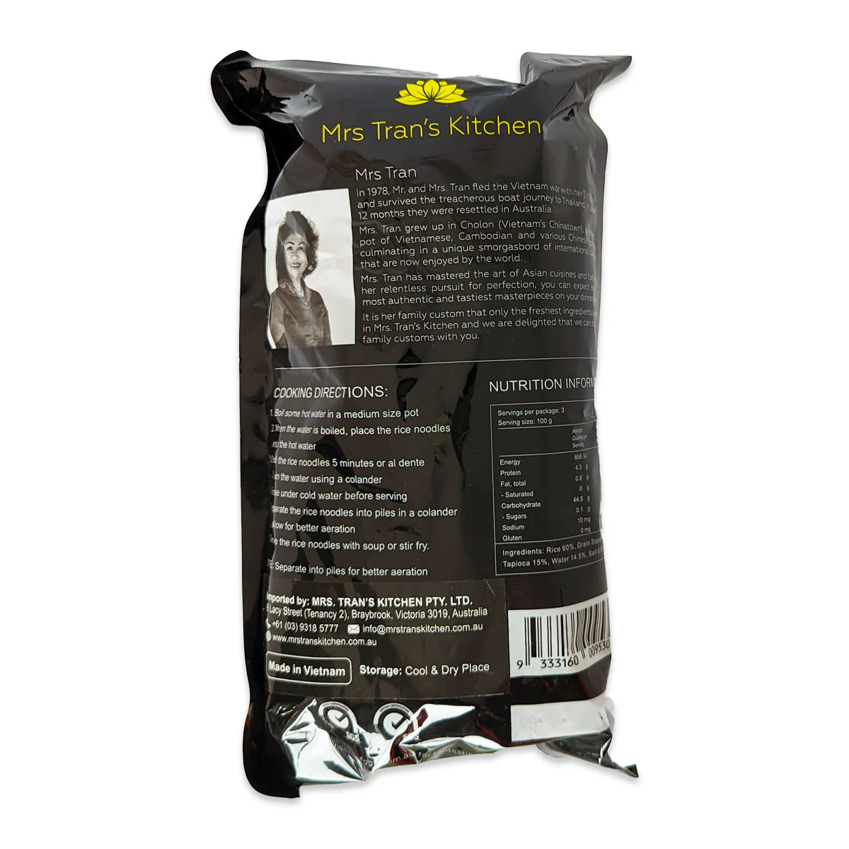 Mrs Trans Kitchen Flat Rice Noodles 300g - Image 2
