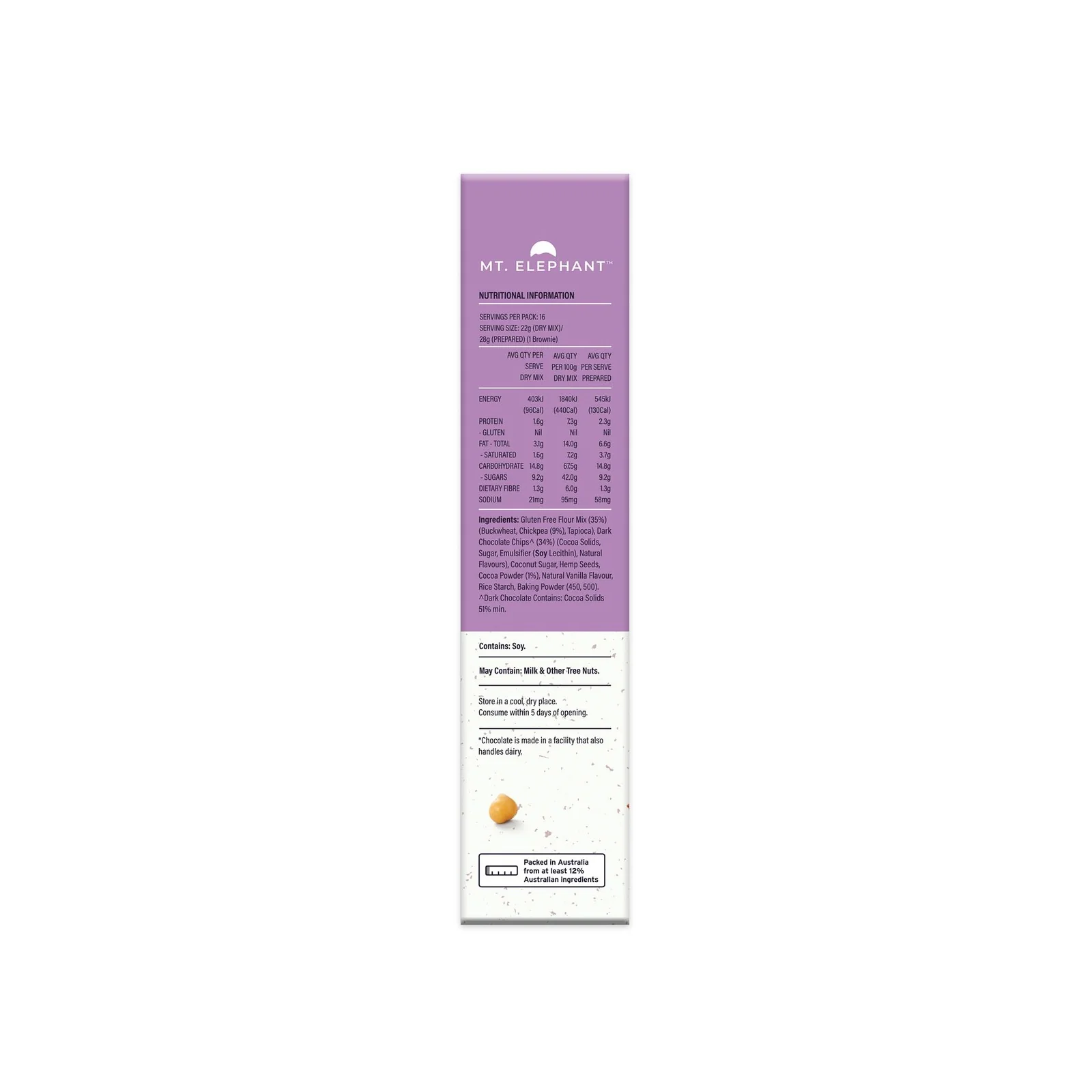Mt Elephant Choc Chunk Brownie Mix 350g - Image 3