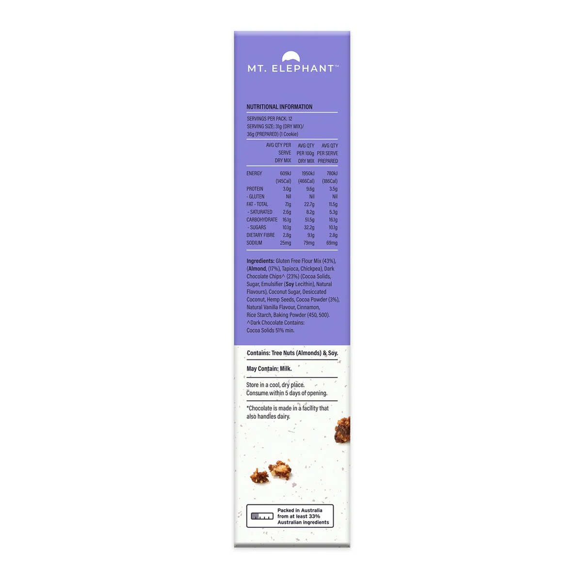 Mt Elephant Double Choc Superfood Cookie Mix 375g - Image 3