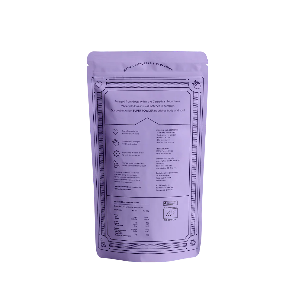 Mt. Wilder Berries Wild Blueberry Powder 100g - Image 2