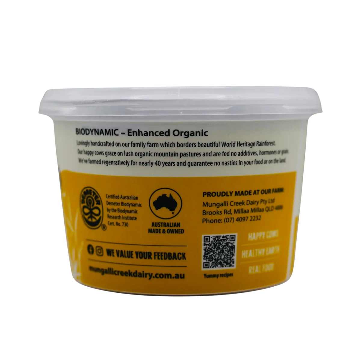 Mungalli Creek Dairy Organic Yogurt Bush Honey 500g - Image 4