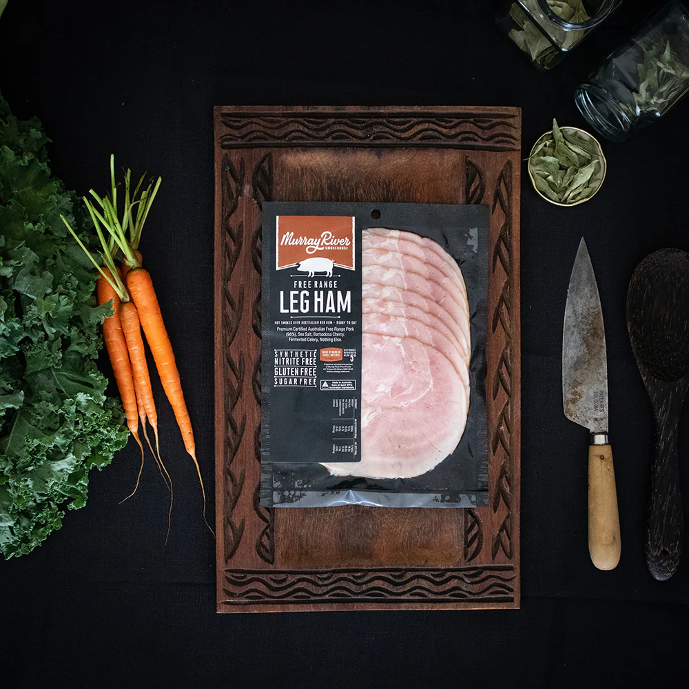 Murray River Smokehouse Smoked Free Range Nitrite Free Leg Ham Sliced 180g - Image 3