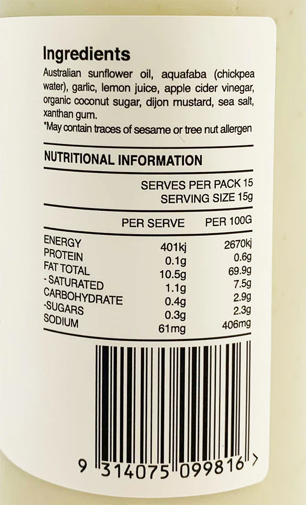 Naked Byron Foods Vegan Aioli 235g - Image 2