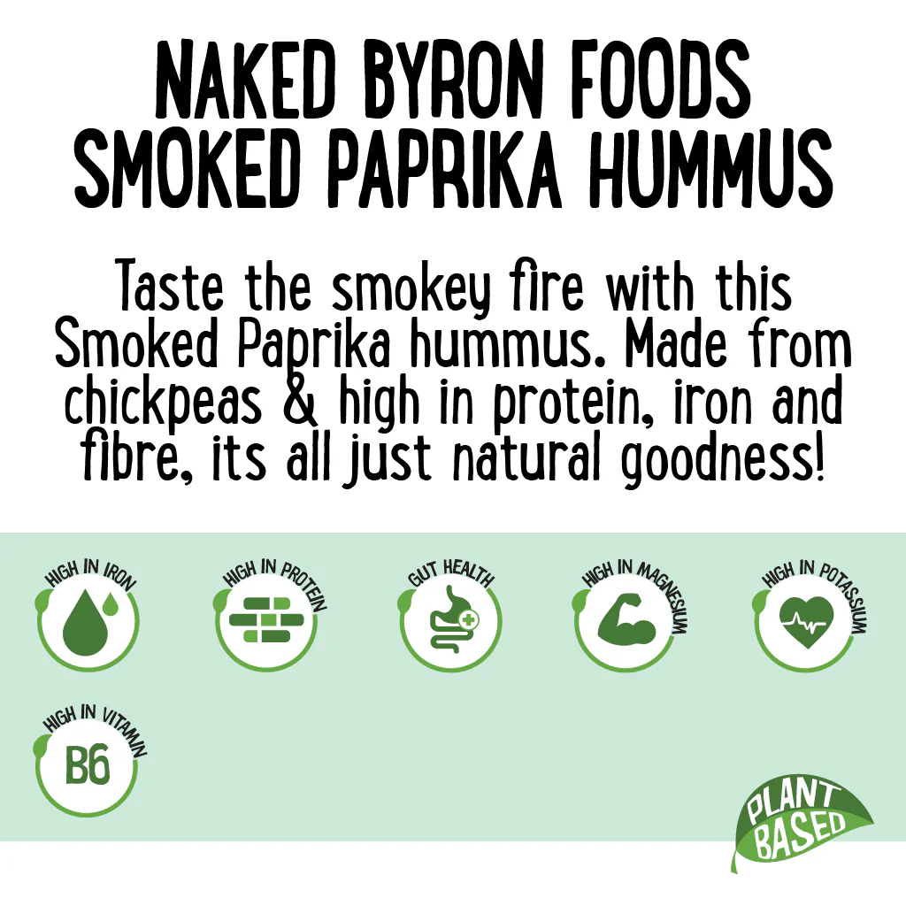 Naked Byron Foods Vegan Hummus Smoked Paprika 270g - Image 4