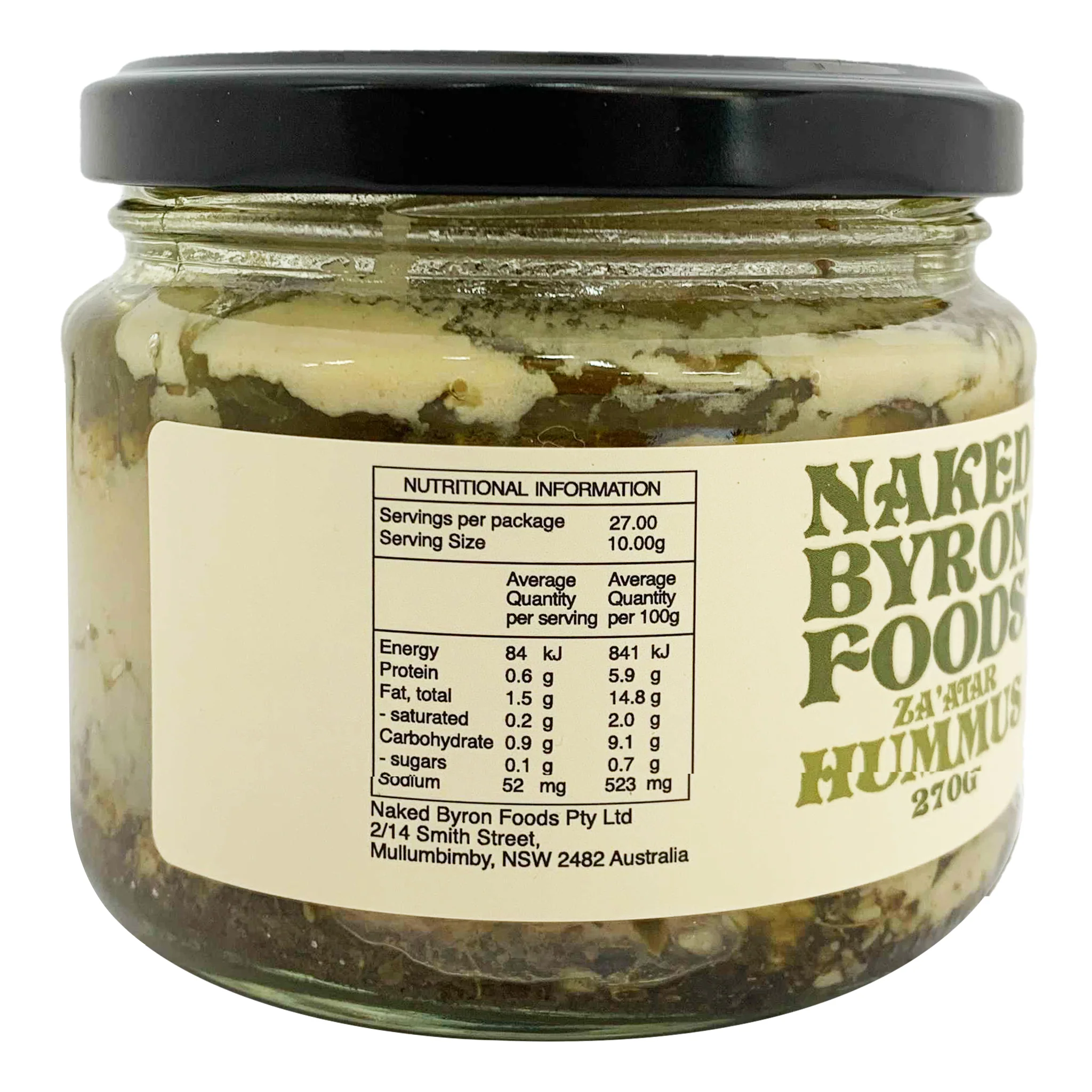 Naked Byron Foods Vegan Hummus Za'Atar 270g - Image 2